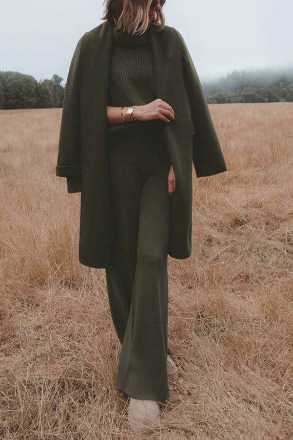 Luxe Knit Turtle Neck Cap Sleeve Sweater for Effortless Style