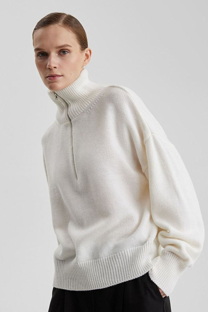 Cozy Half Zip Knit Sweater