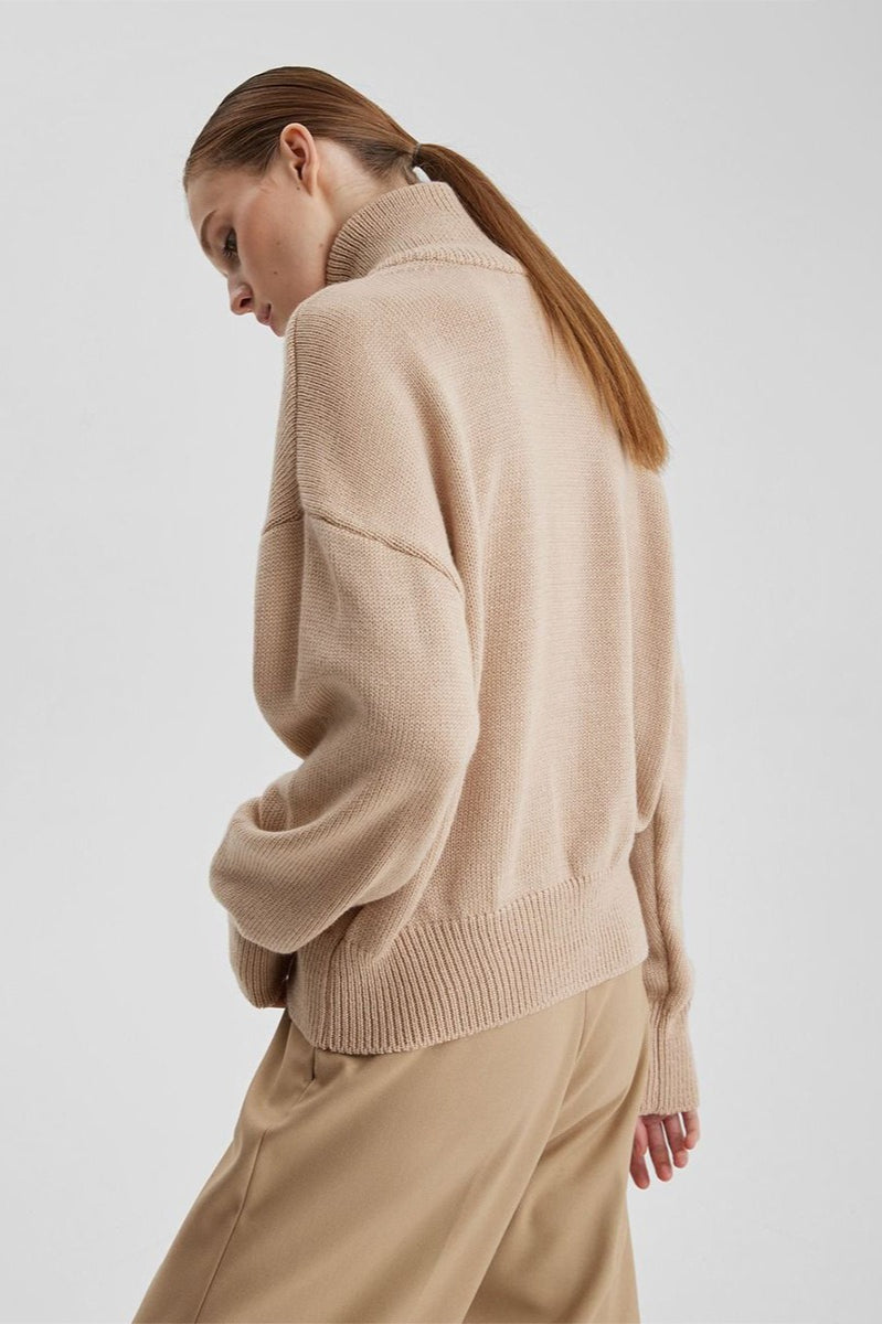 Cozy Half Zip Knit Sweater