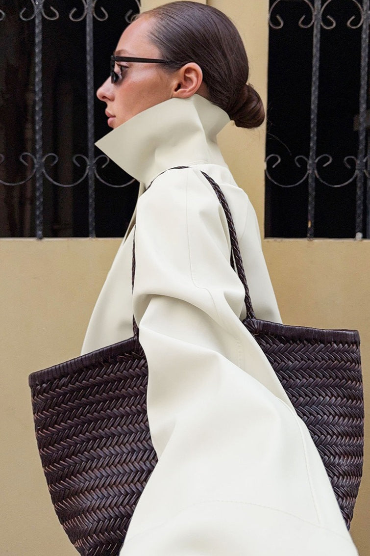 White Cropped Long Sleeve Jacket