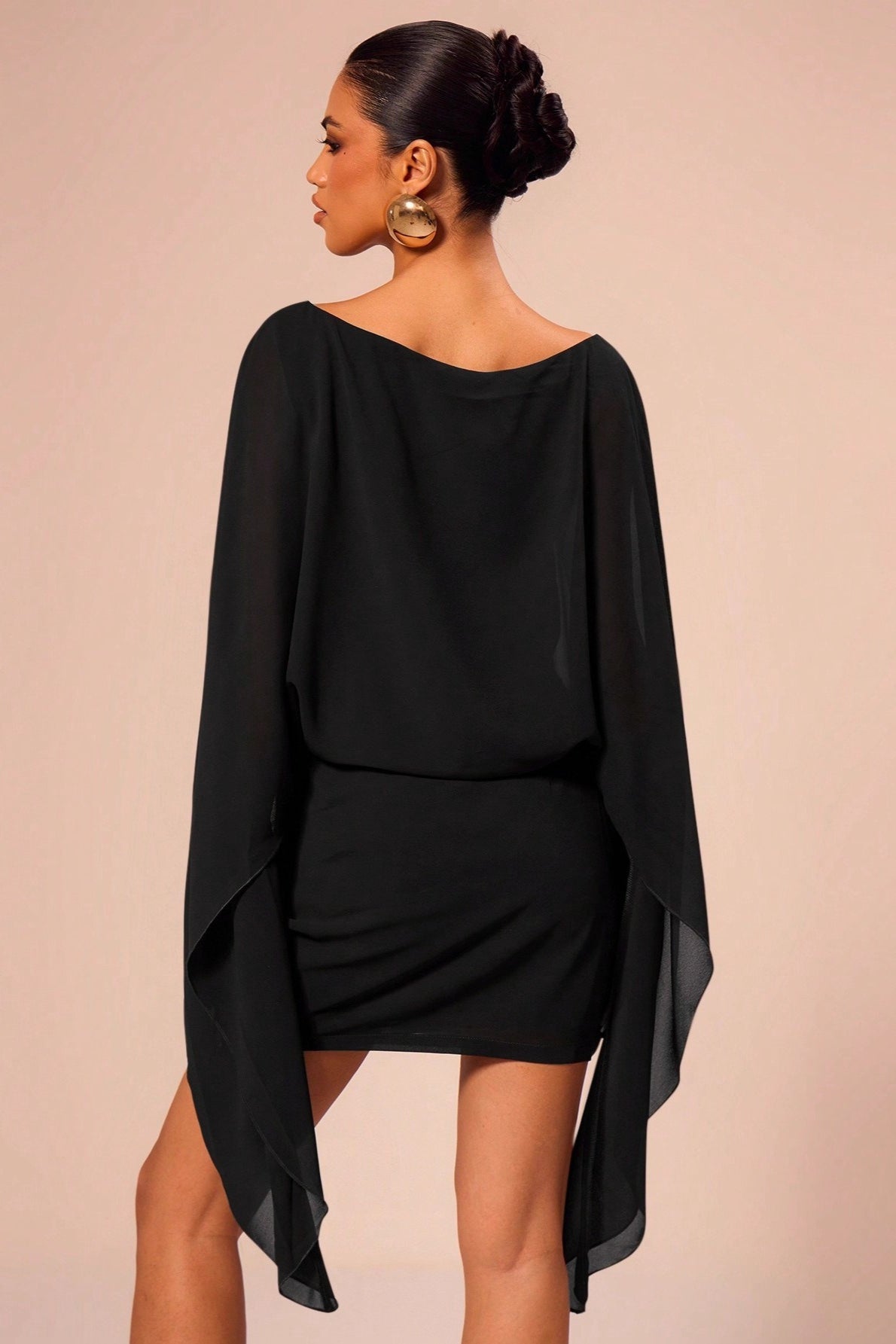 Cape Party Mini Dress 8