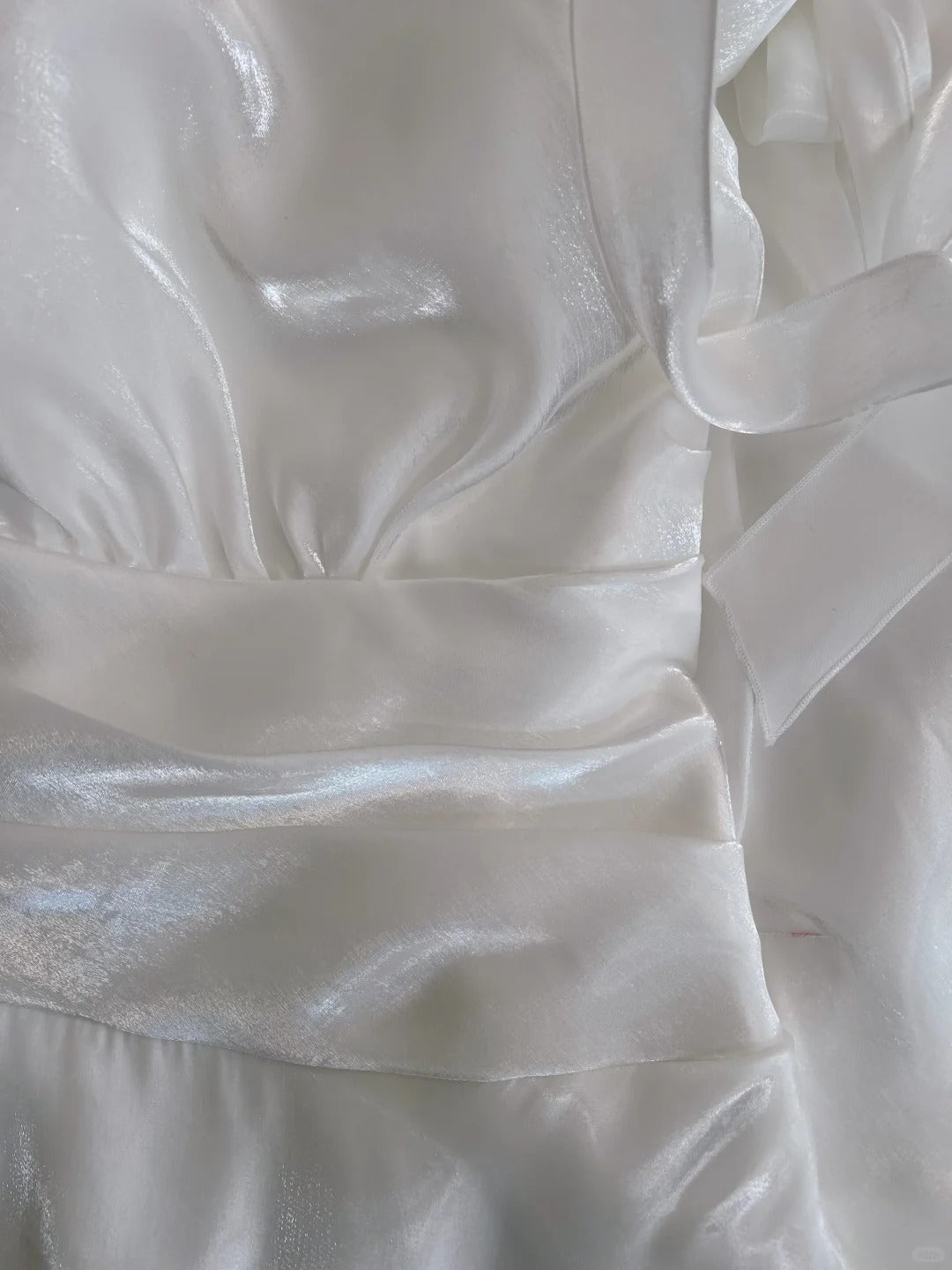 Elegant And Simple White Bud Square Neck Suspender Satin Prom Dress Evening Dress Bridesmaid Dress P4048