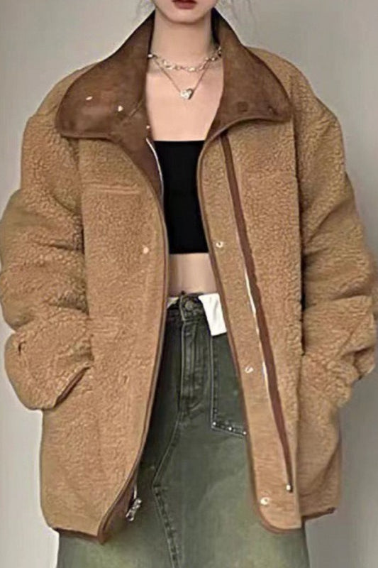 Thickened Stand Collar Quilted Coat - Fashionpara