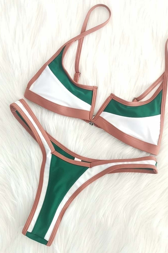 Sexy Split Bikini Two Piece Swim Set