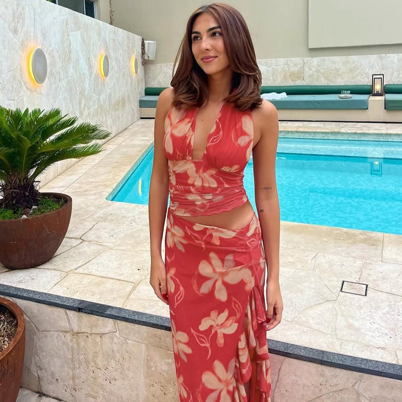 Rebus Maxi Dress - Red