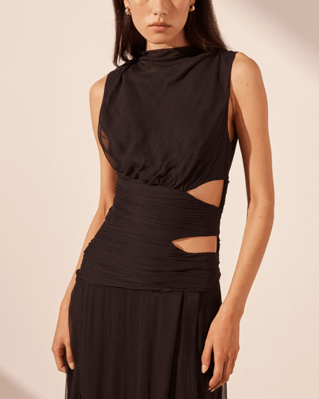 Cut Out Side Split Maxi Dress - Fashionpara