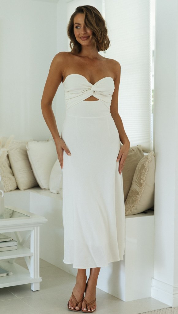 Twist-Front Sweetheart Cut-Out Bias Midi Dress 4