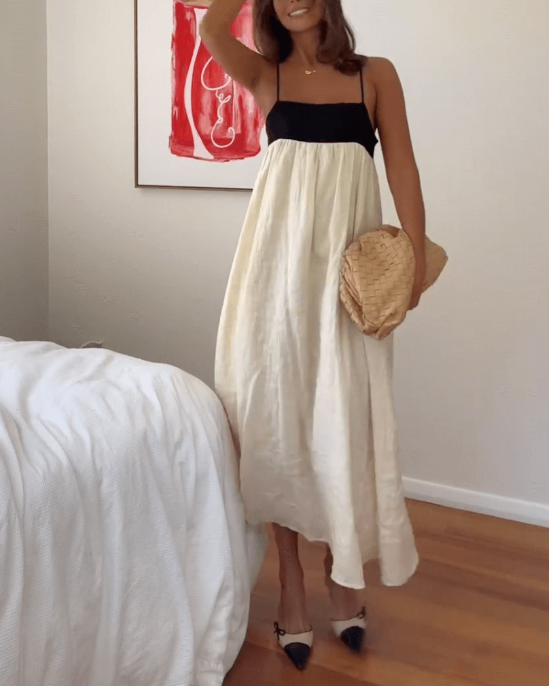 Buttermilk Linen Loose Maxi Dress - Fashionpara