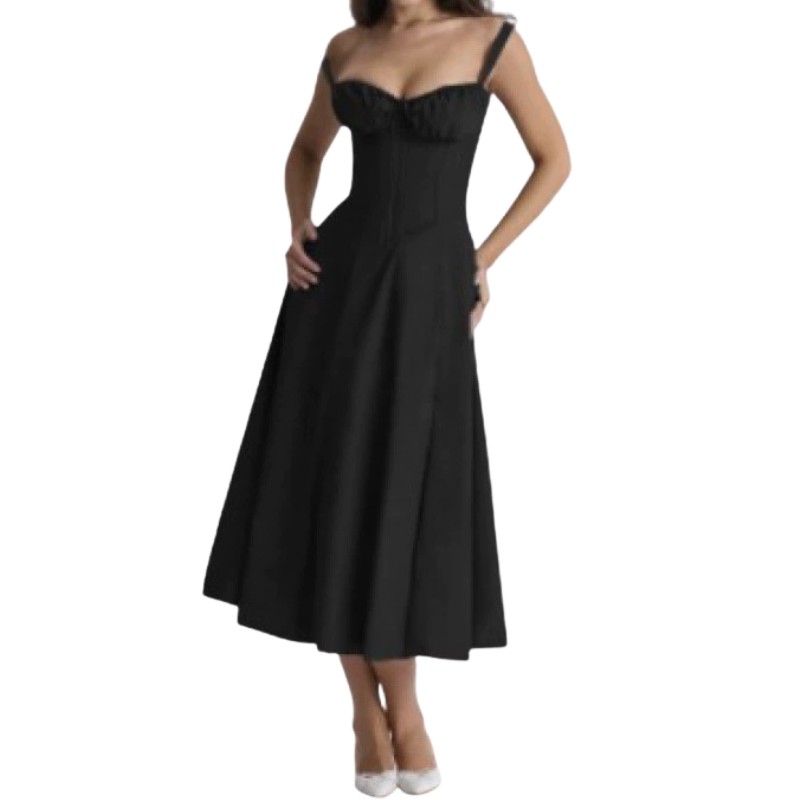 Floral Sweetheart Neckline Ruched Corset Midi Dress 10