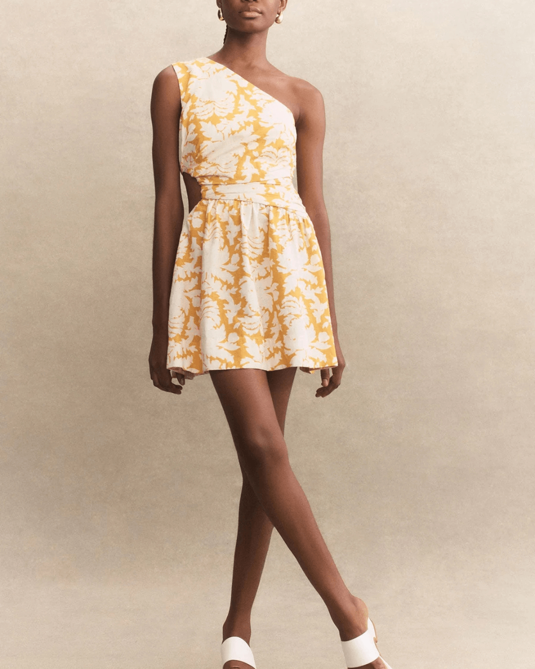 One Shoulder Cut Out Mini Dress - Fashionpara