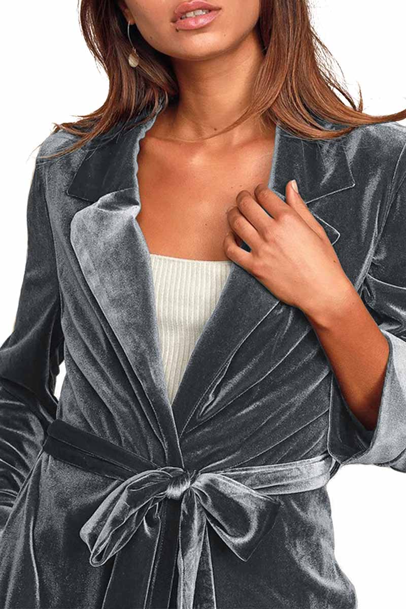 Florcoo Luxe Solid Gold Velvet Cardigan for Effortless Style