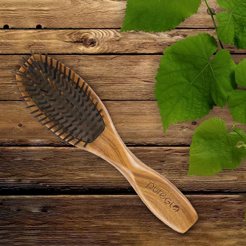 Natural Green Sandalwood Hair Brush