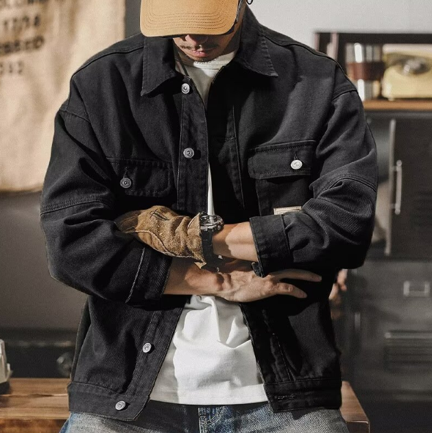 Y2k men's jeans jacket 5