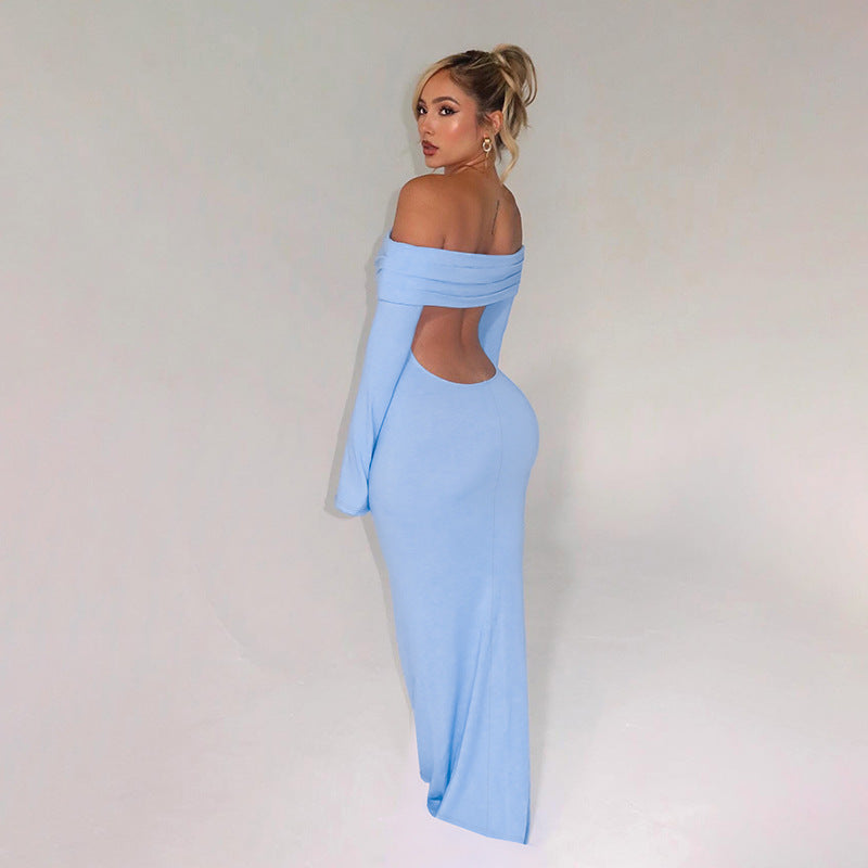 Vision Bodycon Dress-Blue