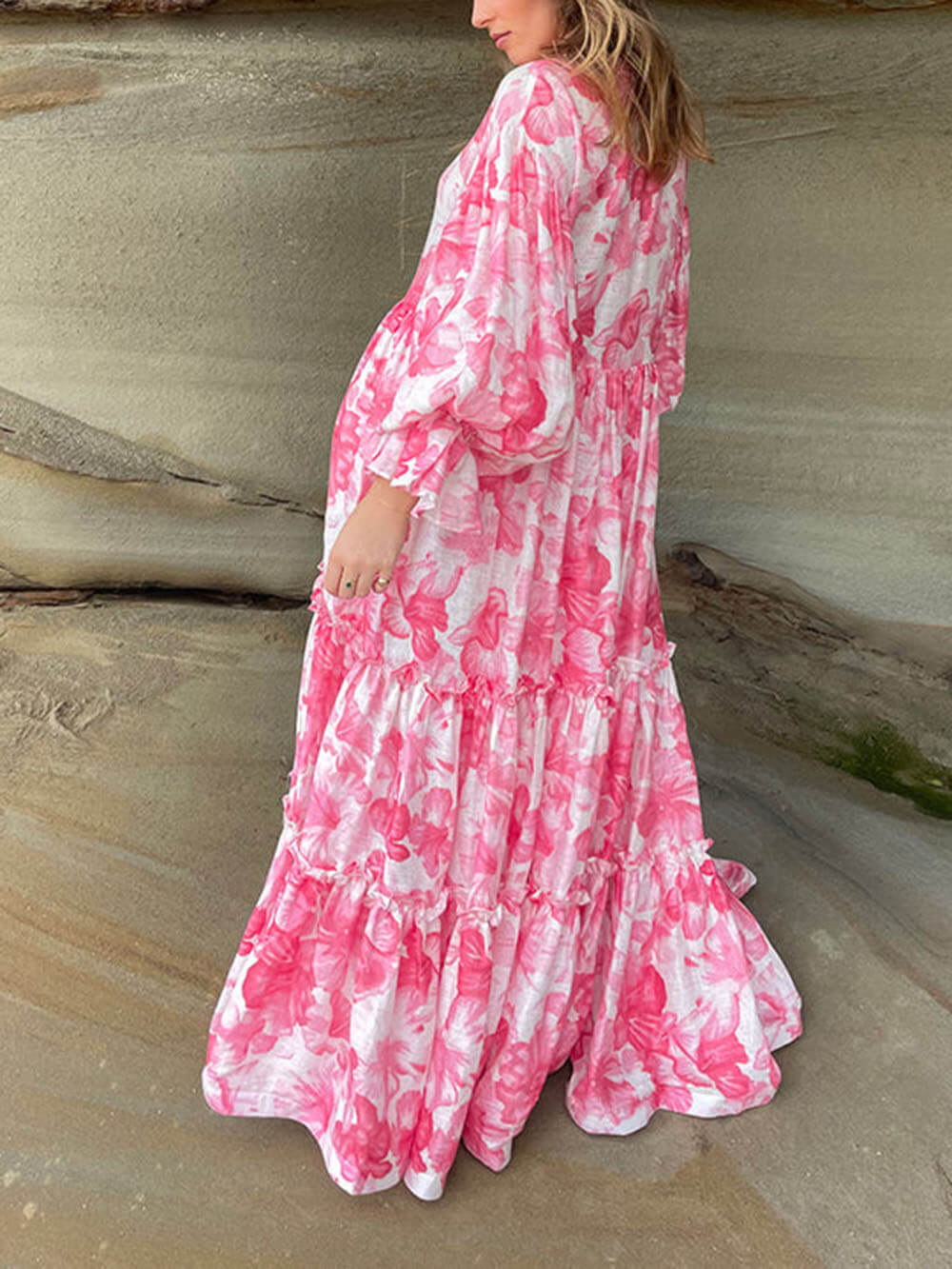Bohemia Floral Girls Tiered Maxi Dress - Fashionpara