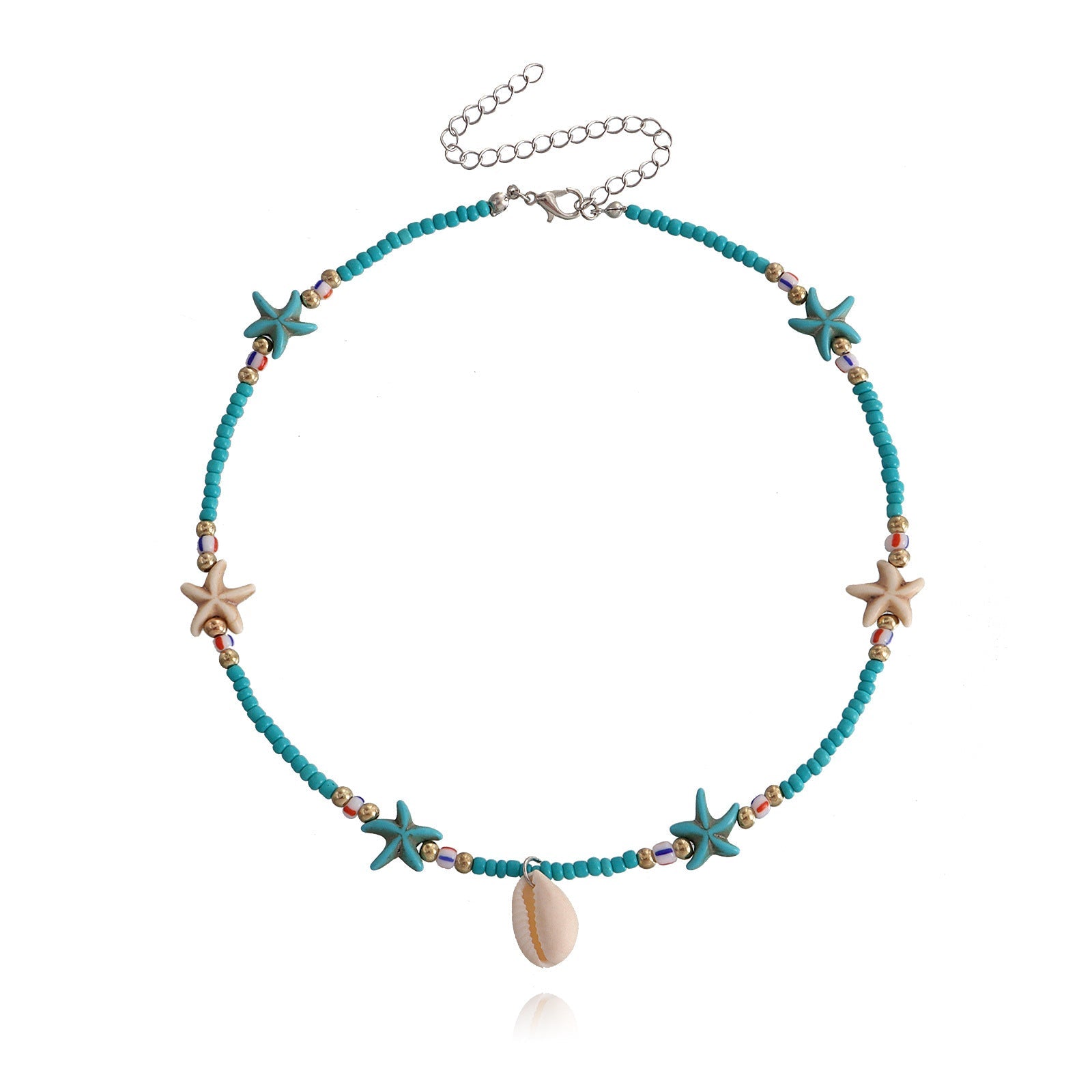 Colored Rice Zhuhai Star Shell Pendant Necklace