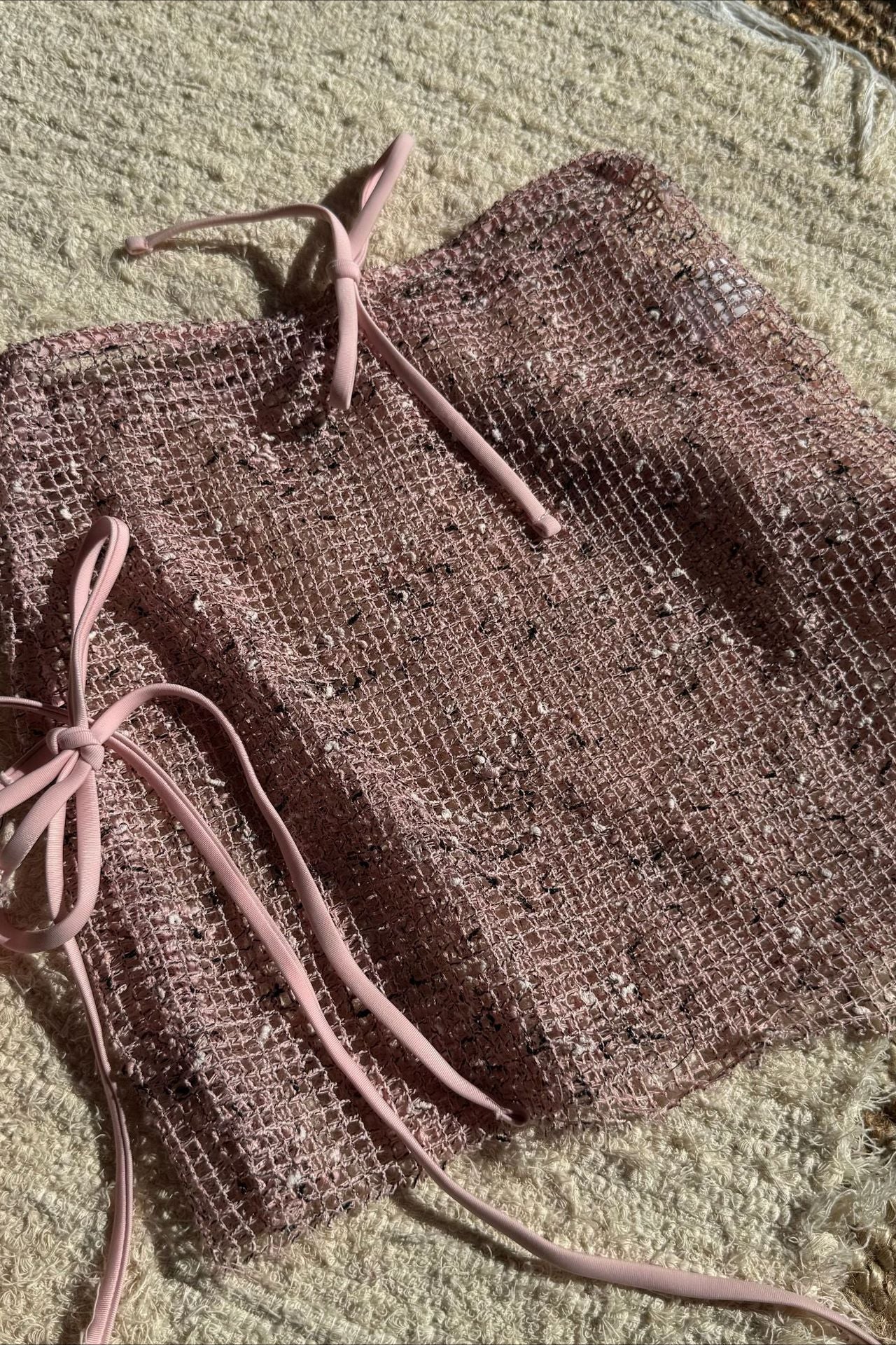 Special Mesh Bikini Three Piece Swim Set