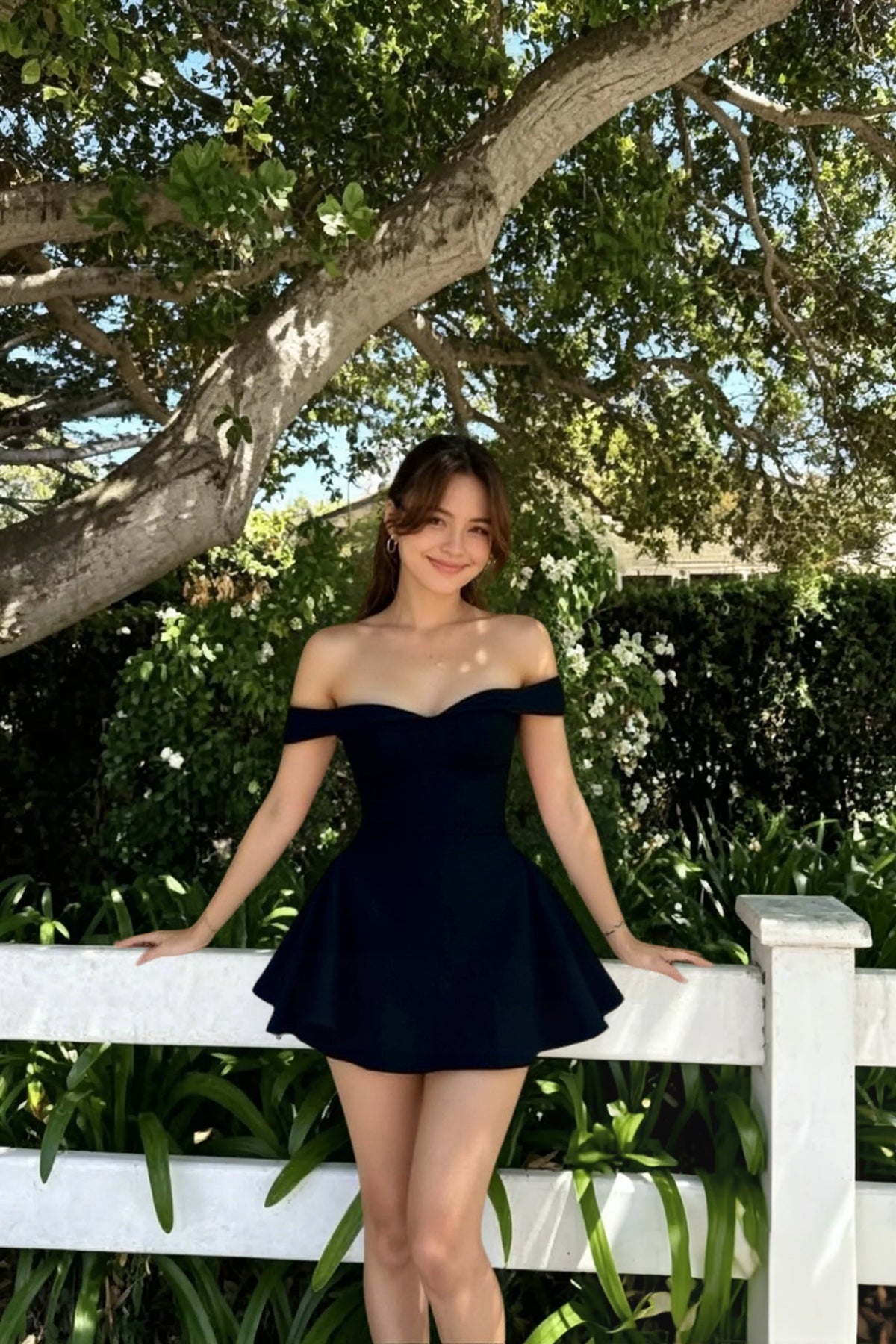 Off Shoulder Sweetheart Fit and Flare Mini Dress 3