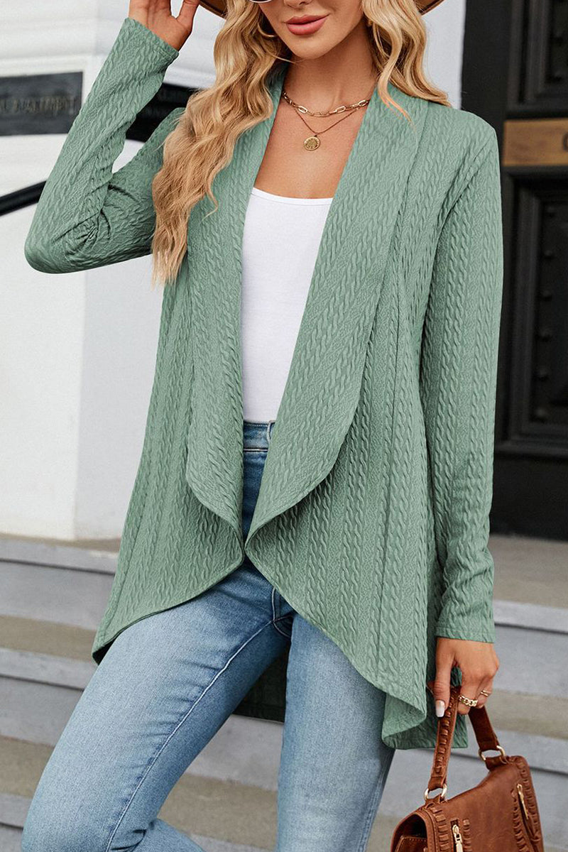 Uniqshe Lapel Loose Knitted Cardigan for Effortless Style
