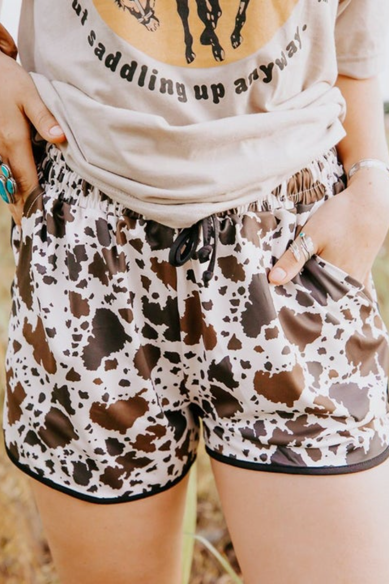 Cow Print Shorts - Fashionpara