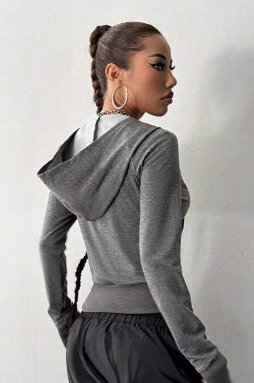 Minimalist Slim Fit Printed Hoodie