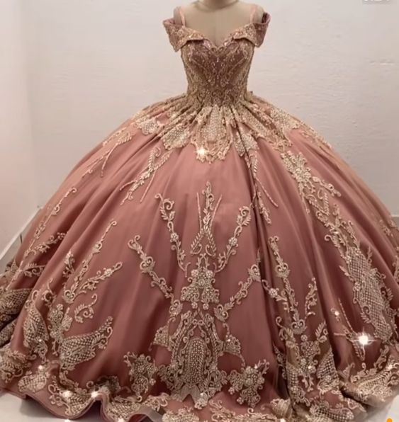 Pink Ball Gown Wedding Dress tulle Prom Dresses