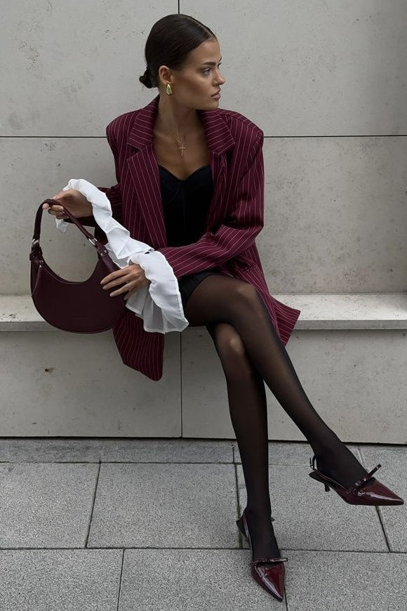 Vintage Striped Patchwork Blazer 12