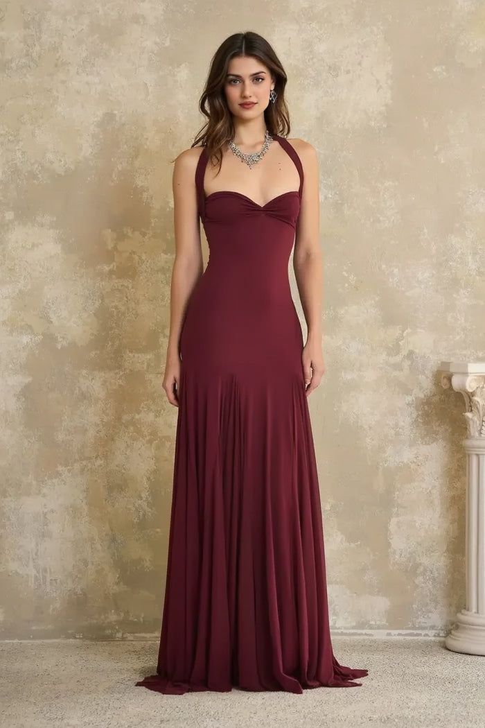 Backless Halter-Neck Dress
