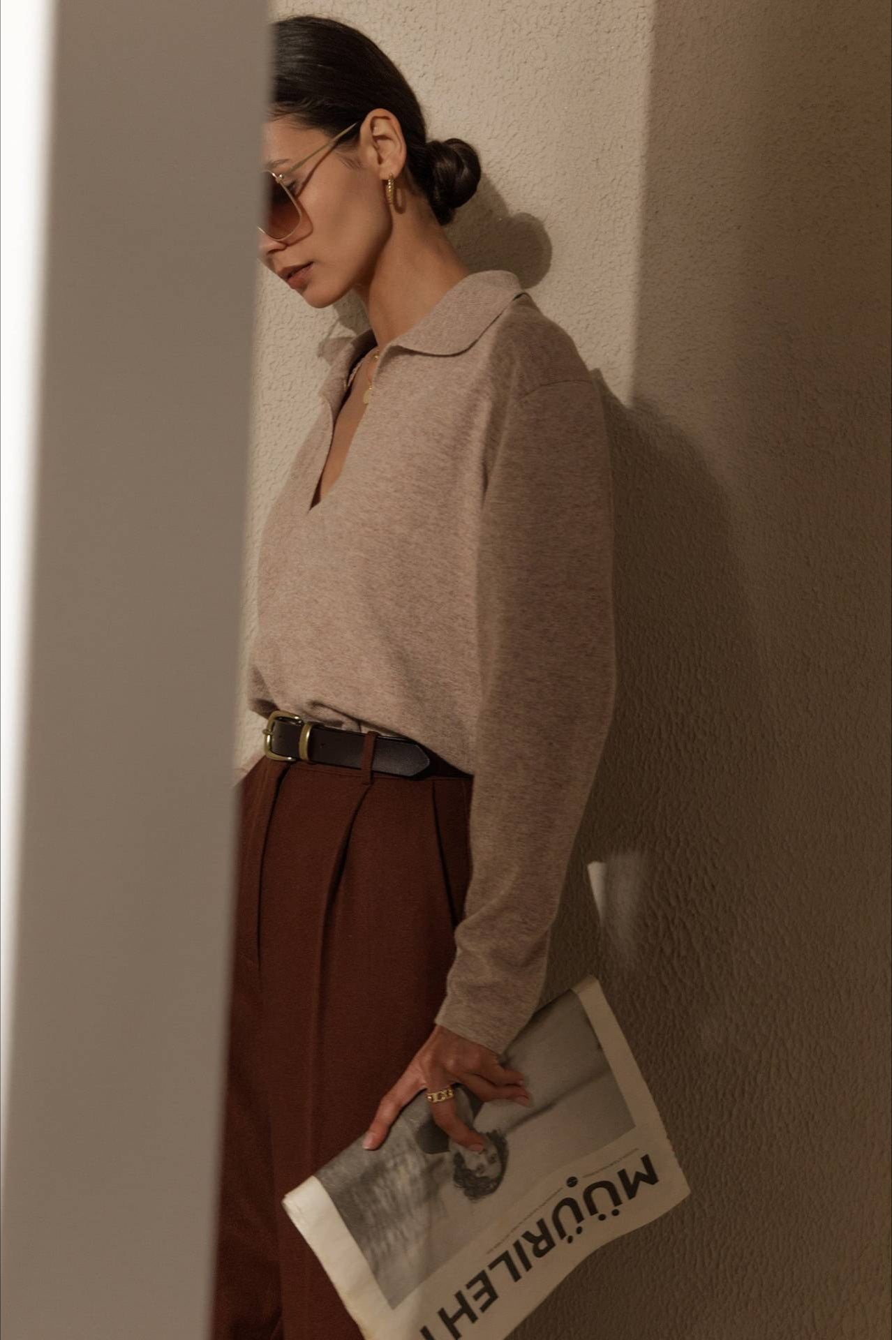 PrincessAce French-Style Lapel Knit Sweater for Elegance