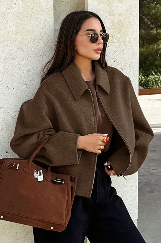 Thick Wool Lapel Winter Jacket