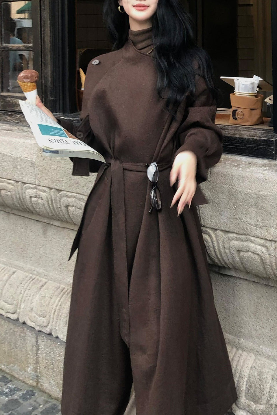 PrincessAce Women's Lightweight Long Overcoat for Autumn Style