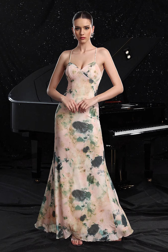Cami Sleeveless Sequin Embroidered Backless Party Dress