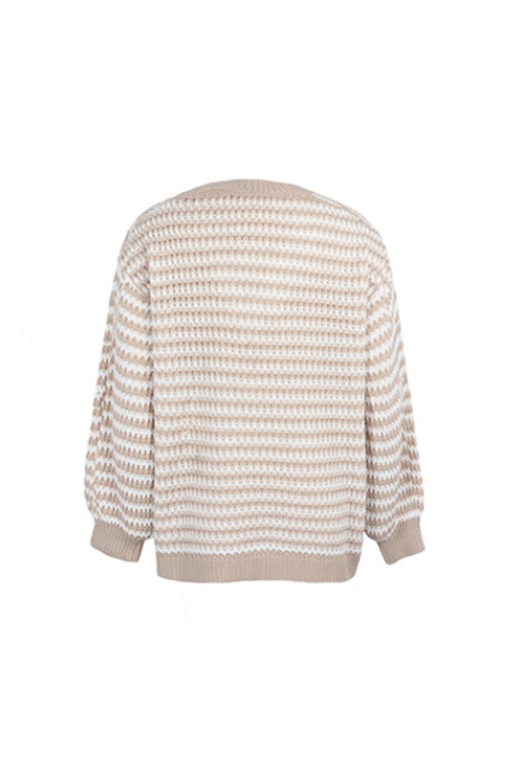 RadyRin V-Neck Striped Sweater for Effortless Elegance