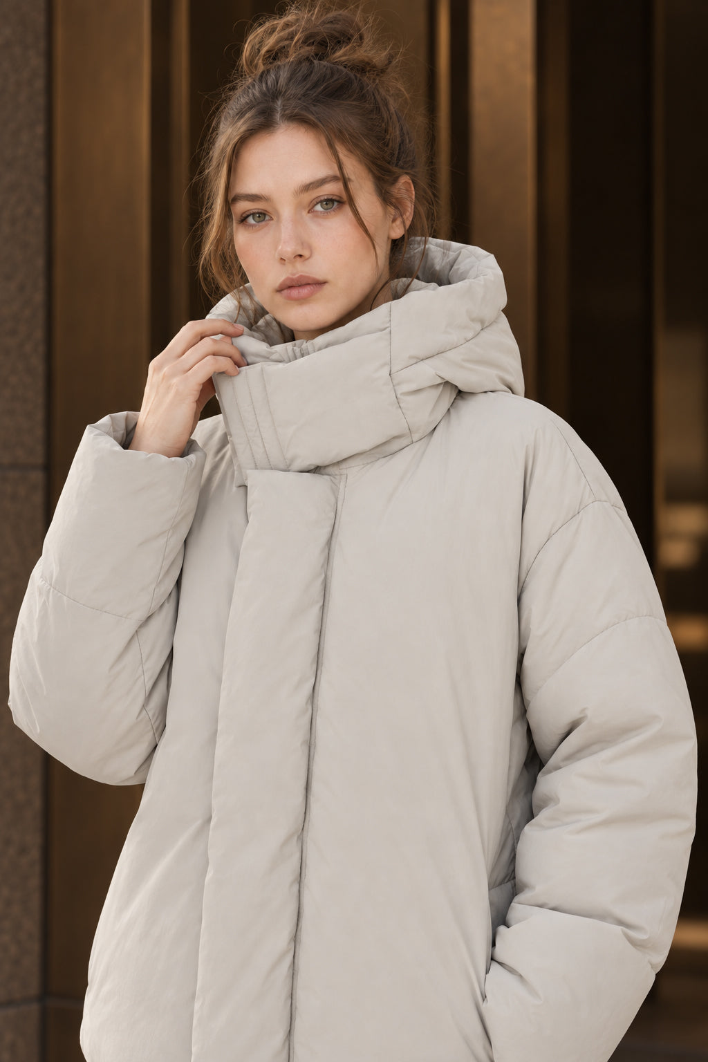 Unisex High Neck Puffer Jacket