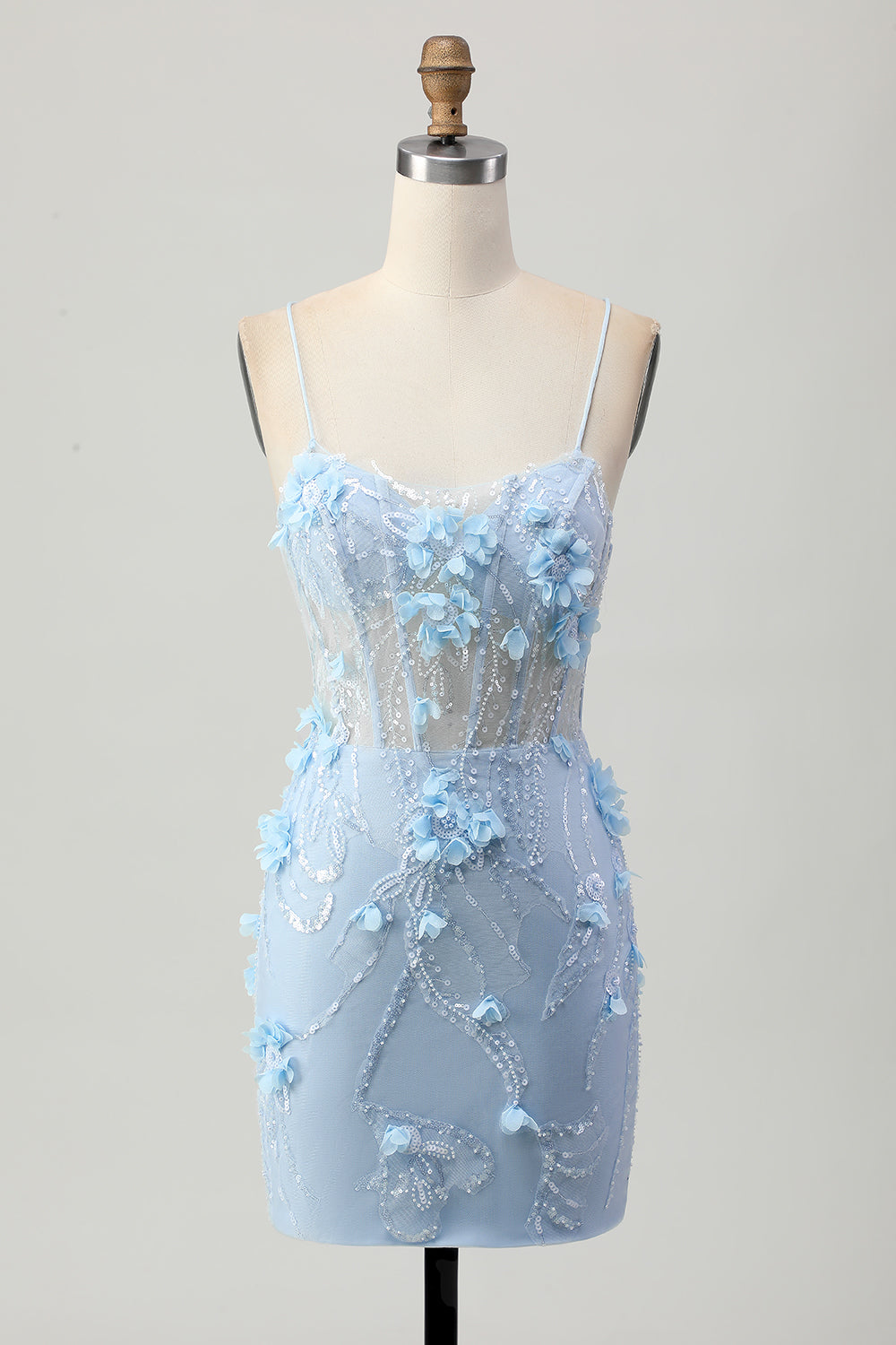 Sequins Beaded Blush Bodycon Short Corset Homecoming Dress