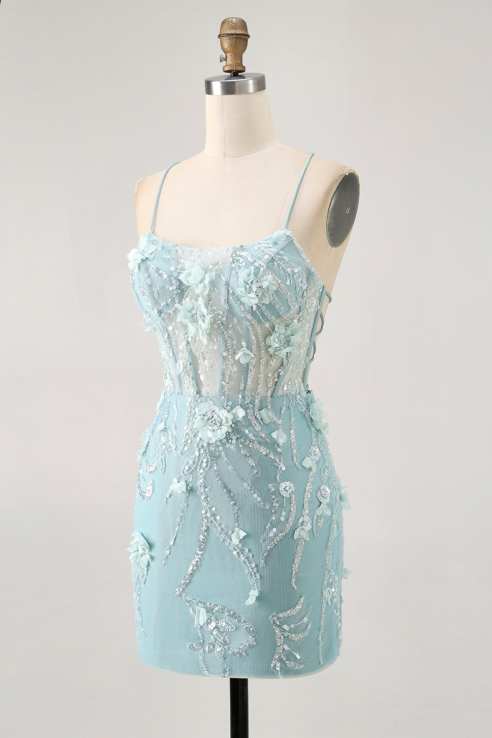 Sequins Beaded Blush Bodycon Short Corset Homecoming Dress