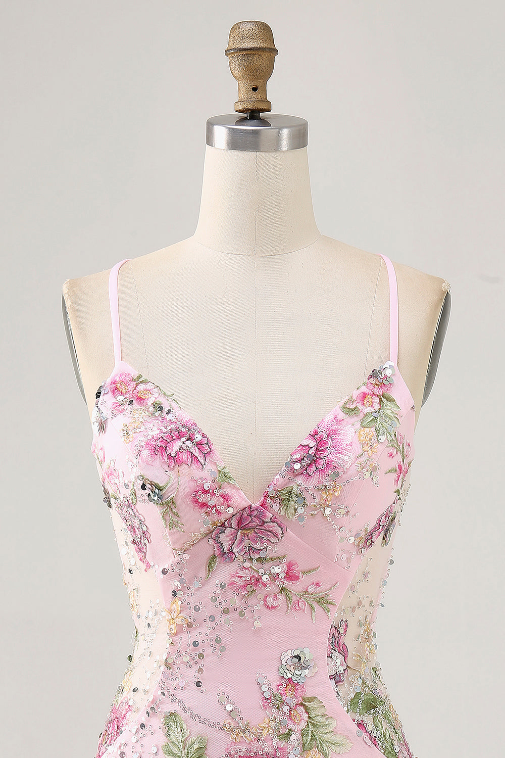 Sparkly Lilac Tight Beaded Floral Short Homecoming Dress with Sequins