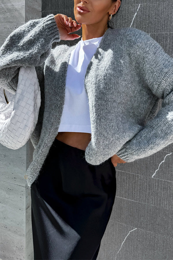 Lady Rin Casual Knitted Long Sleeve Cardigan for All Seasons