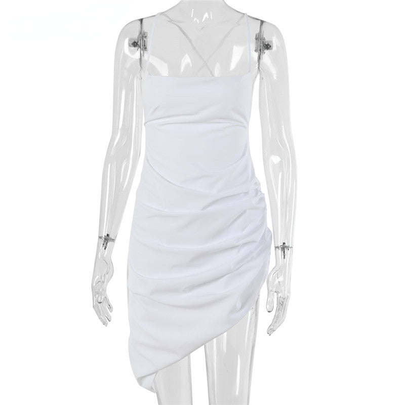 Spaghetti Strap Solid Bandage Dresses 8