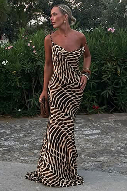 Vacation Style Digital Print Cami Maxi Dress