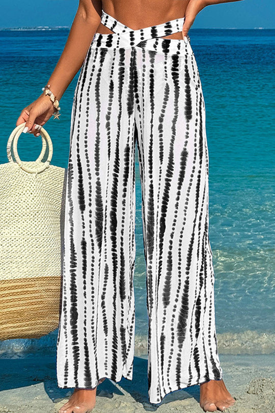 Leopard print suspender swimsuit three-piece swimsuit - Fashionpara