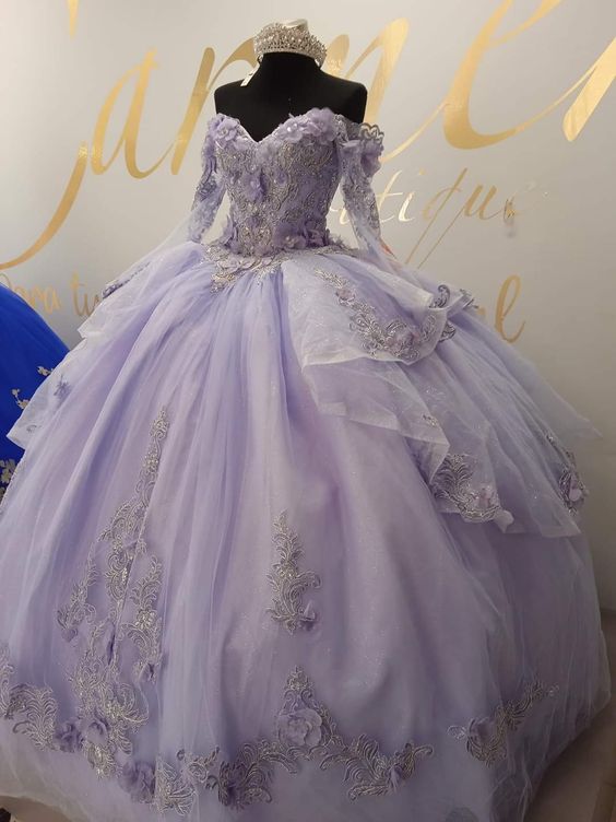 Purple Princess Ball Gown Quinceańera Dress Sweet 16 Dress - Fashionpara