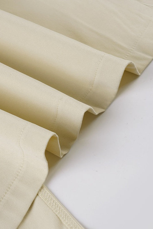 Knotted Waist Solid High-Slit Bodycon Skirt