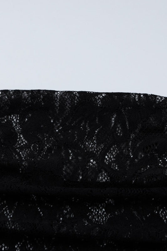 Lace Backless Long Sleeve Lace Dress - View 8