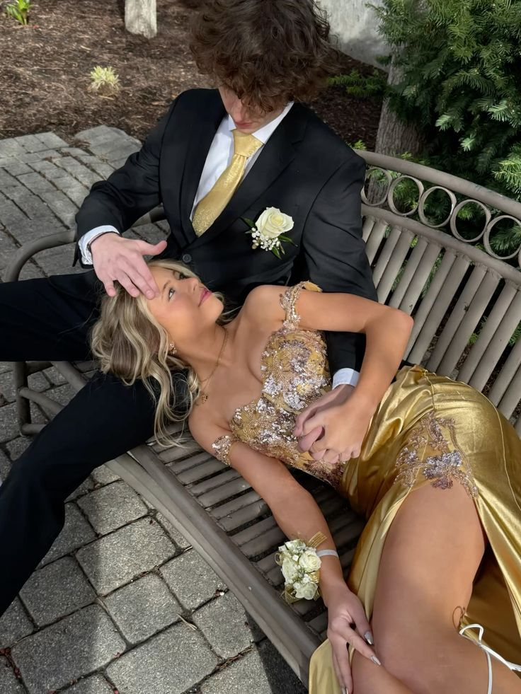 Mermaid Off The Shoulder Gold Slit Sequins Prom Dresses 18th Birthday Outfits Evening Long Dress - Fashionpara