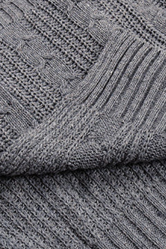 Elegant Solid Color Cable Knit Long Cardigan for Style