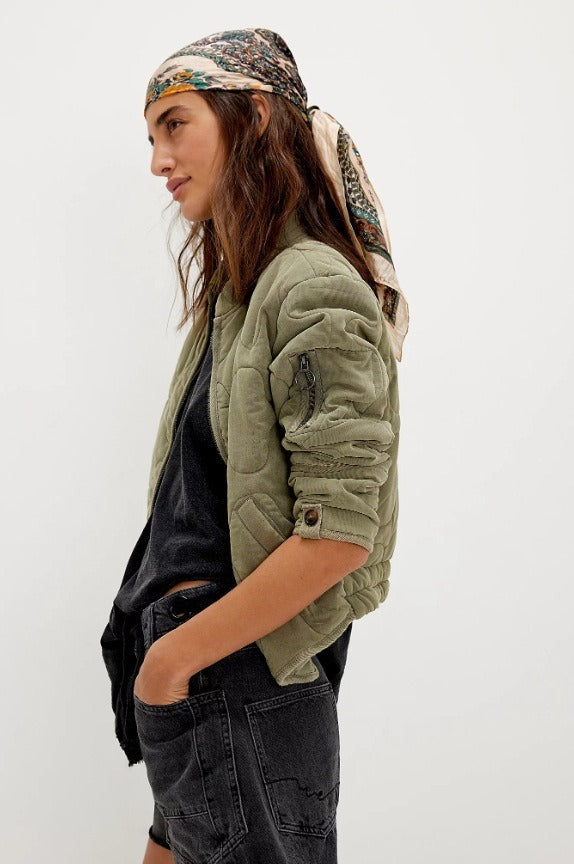 Vintage Urban Casual Quilted Stand-Collar Coat for Style