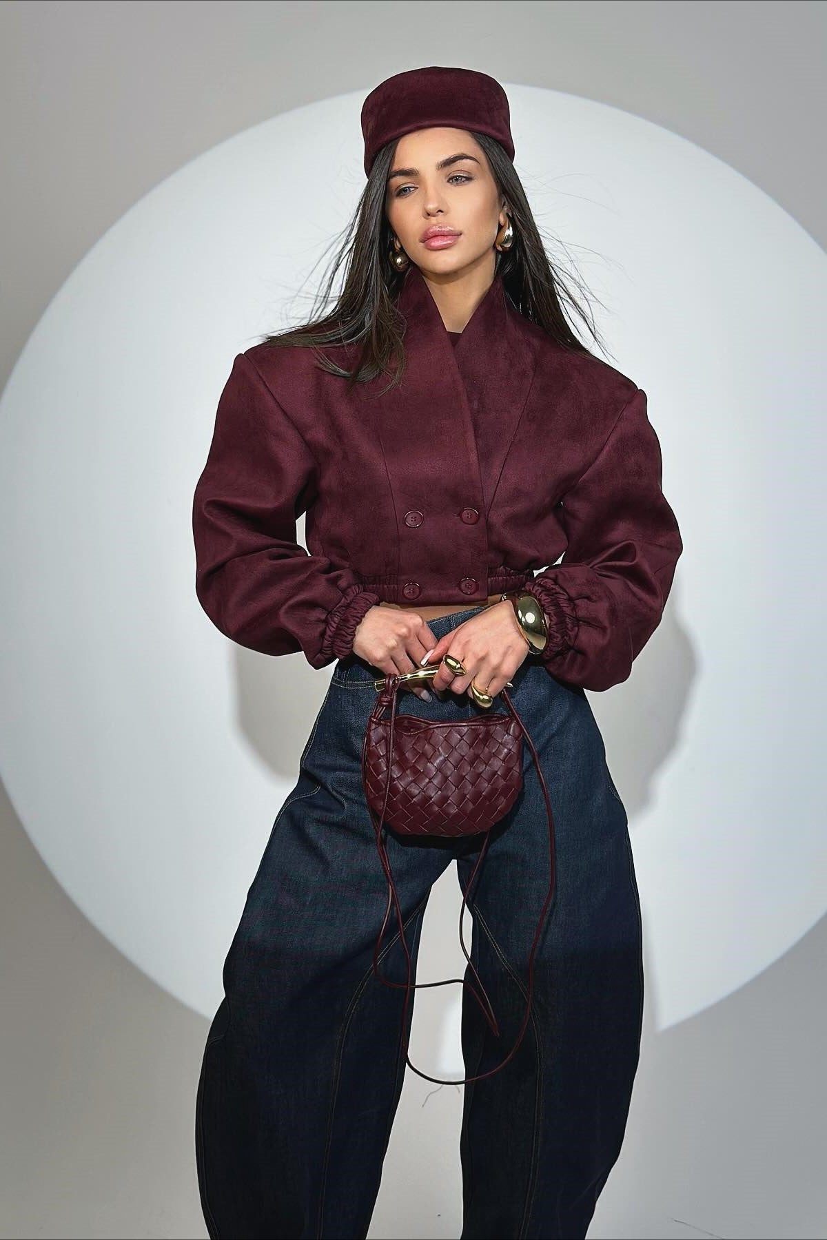 Double Breasted Slim Fit Coat for Elegant Winter Style