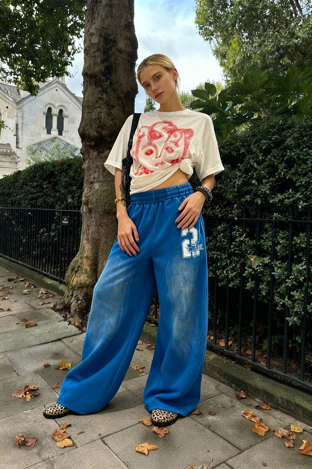 Y2K Oversized Blue Sweat Pant