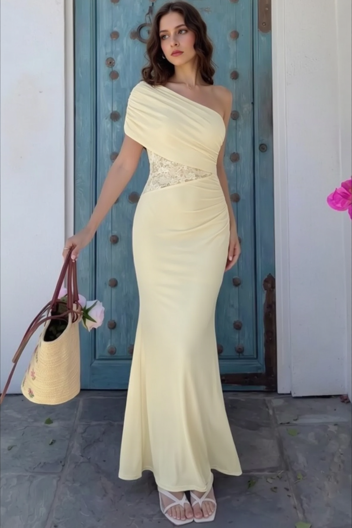 Ruched Bodycon Maxi Dress